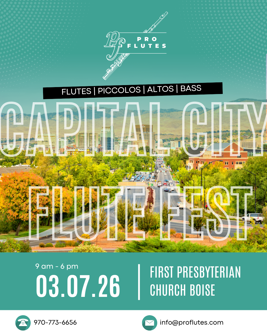 Capital City Flute Fest in Boise ID March 7, 2026